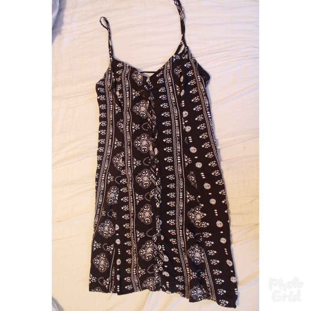 black and white dress